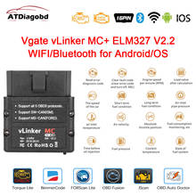 Vgate-herramienta de diagnóstico automático para coche, escáner vLinker MC + ELM327 V2.2 Bluetooth 4,0 WIFI OBD2 ELM 327 V2.2 OBD OBD2, PK iCar Pro 2024 - compra barato