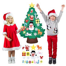 Decoración de árbol de Navidad de fieltro para niños, bricolaje, decoración de pared del hogar, colgante de árbol Artificial, regalos de Navidad de Año Nuevo 2024 - compra barato