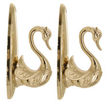 2Pcs Golden Swan Door Window Curtain Tieback Tassel Hooks Wall Holder Hanger 2024 - buy cheap