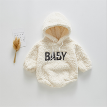 Macacão de lã de inverno do bebê recém-nascido roupas de lã com capuz da criança do bebê da menina macacão super quente macio infantil menino macacão 2024 - compre barato
