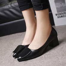 Sapatos de salto gatinho preto, calçado feminino formal para casamento, tamanho grande 2024 - compre barato