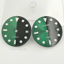 28.5mm watch dial parts sterile Green black Dial fit ETA 2836,2824,DG2813/3804,Miyota 8205 8215 821A 2024 - buy cheap