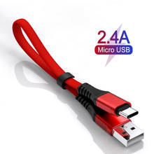 Cable Micro USB portátil de 30CM, Cable de sincronización de datos de carga rápida para Xiaomi, Huawei, Android, cargador de teléfono móvil tipo C, Cable corto USB 2024 - compra barato
