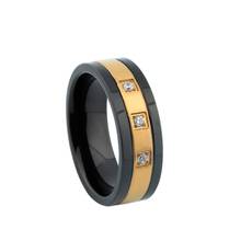 Мужское кольцо Альянс из чистого вольфрама кольцо для мужчин ювелирное изделие Черное золото обручальные кольца кольцо на палец мужской Подарок на годовщину 2024 - купить недорого