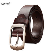 CANTIK Ladies High Quality Pure Cowskin Leather Belts Alloy Pin Buckles Metal Jean Clothing Accessories Women 2.8cm Width FCA020 2024 - buy cheap