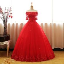 Bealegantom New Stock Half Sleeves Red Ball Gown Quinceanera Dresses 2021 Appliques Sweet 16 Dress Vestidos De 15 Anos QA1628 2024 - buy cheap