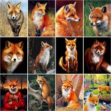 SDOYUNO DIY Painting By Number Canvas Kits Animal Handpainted Gift 40x50cm Adult Pictures By Numbers Fox Decor For Home 2024 - buy cheap