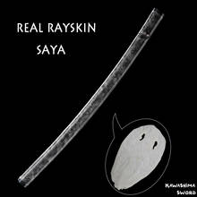 Horn Fittings Fully Wrapped White Rayskin Wooden Saya Samuari Sword Scabbard Katana Sheath Brand New 2024 - купить недорого