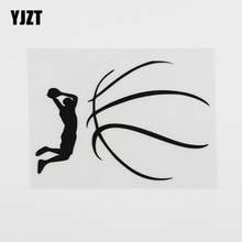 YJZT 13.1CMX9.3CM Art Basketball Players Sport Decal Vinyl Car Sticker Black/Silver 8A-0233 2024 - buy cheap