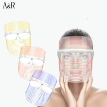 Led Mask Facial Light 3 Colors Therapy Masque Skin Care Mascara Photon Machine Beauty Shrink Pores Device Whitening Wrinkle Acne 2024 - buy cheap