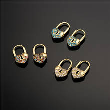 Модные богемные дизайнерские серьги-кольца в форме сердца с замком для женщин золотого цвета женские ювелирные изделия для вечерние женские серьги 2024 - купить недорого