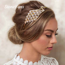 Stonefans Baroque Queen King Crystal Crown Peacock Tiara for Women Handmade Bridal Crown Wedding Headband Hair Accessories Gift 2024 - buy cheap