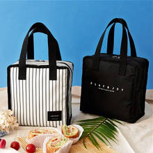 Portable Oxford Lunch Bags Food Picnic Handbag Bento Pouch Dinner Lunch Box Insulated Women Cooler Bags bolsa termica Dropship 2024 - buy cheap