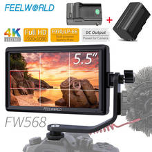 FEELWORLD FW568 5.5 inch LCD DSLR Camera Field Monitor Small Full HD 1920x1080 IPS 4K HDMI Video Focus Assist include Tilt Arm 2024 - buy cheap