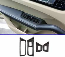4pcs Real Carbon Fiber For Porsche Cayenne 2018-2019 Left Hand Drive Car Interior Window Lift Button Frame Trim Car Accessories 2024 - buy cheap