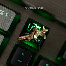 Key cap mechanical keyboard keycap personality design,Force staff DOTA2 game theme key cap MX axis aluminum alloy keycaps,M15 2024 - buy cheap