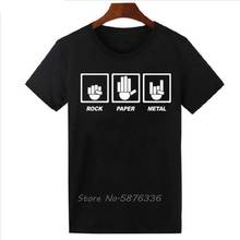 Summer Rock Paper Metal T Shirt Heavy Metal Band Hip Hop Tops Tee Shirts Harajuku Short Sleeve Cool T-shirt For Men Women 2024 - buy cheap