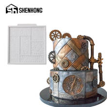 Shenhong folha de metal rebitada, molde de silicone para decoração de borda de sobremesa e pasta de goma, bandeja de pastelaria 2024 - compre barato