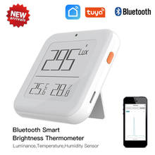 Tuya-termómetro Digital inteligente compatible con Bluetooth, pantalla LCD, medidor de temperatura y humedad para interiores, higrómetro, reloj 2024 - compra barato