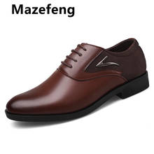 Mazefeng 2019 Men's Fashion British Style Round Toe Wedding Business Leather Formal Dress Shoes Summer Flats Shoes Oxfords Men 2024 - buy cheap