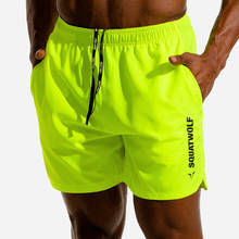 Verde fluorescente verão aptidão jogger shorts homens correndo esportes calções de treino secagem rápida ginásio de treinamento atlético shorts 2024 - compre barato