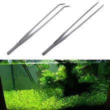 Stainless Steel Straight Tweezers And Curved Tip Tweezers Aquarium Tank Aquatic Plant Tongs Tweezers Tools for Fish 2024 - buy cheap