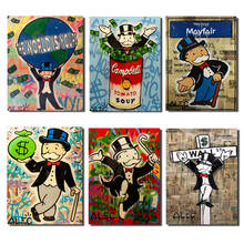 Alec Monopoly Classic Street Art Canvas Painting Dollar Poster and Print Wall Art Pictures for Kid's Room Wall Decoration Cuadro 2024 - buy cheap