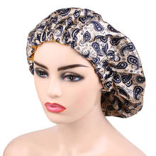 Print Bonnet Women Nightcap Satin Soft Extra Large Head Turban Cap 2024 - buy cheap