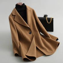 Abrigo de lana informal para mujer, abrigo de lana de doble cara, Color Camel, 38059 WYQ1421 2024 - compra barato