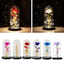 Enchanted Rose Light Artificial Flower Valentine's Day Gift Golden+Warm With Fairy String Light Galaxy Rose Forever Flower Gifts 2024 - buy cheap