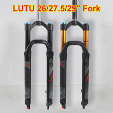 LUTU 26/27.5/29" MTB Fork Air Suspension Fork Mountain Bike Straight Tube Air Suspension Fork 1-1/8 MTB Fork Bicycle Parts 2024 - buy cheap