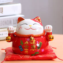 6 Colors 4.5 Inch Maneki Neko Porcelain Lucky Cat Home Decor Piggy Bank Ornaments Fortune Cute Cat Money Box Feng Shui Craft 2024 - buy cheap
