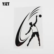 YJZT  10.9CMX16.3CM Volleyball Sport Player for Sports Fan Car Stickers  Vinyl Decal Black/Silver 8A-0268 2024 - buy cheap