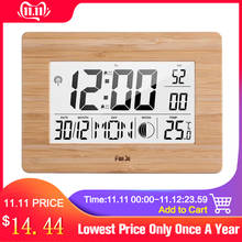 Fanju 3530 Modern Design LED Digital Alarm Clock Desktop Multi-function Temperature Wall Clock Snooze lunar phase Large Display 2024 - buy cheap