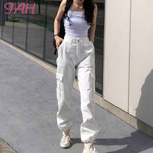 IAMHOTTY Lace-Up Big Pocket Baggy Cargo Pants Safari Style Fashion Casual High Waist Pants Harajuku Jogger Winter Sweatpants New 2024 - buy cheap