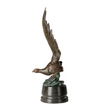 Estatua de bronce, escultura de faisán, aves, arte, decoración del hogar 2024 - compra barato