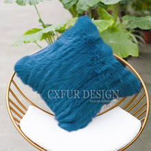 Free Shipping CX-D-79N Home Decor Knitted Rabbit Fur Pillow Sofa Cushion Cover 2024 - buy cheap