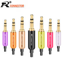 10pcs/lot Stereo 3.5mm Connector with Protecting Tail Gold Plated 3 Poles Plug 3.5mm Jack Male Connector Earphone Jack DIY 2024 - buy cheap