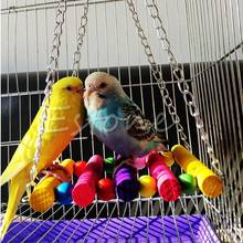 Venda quente animal de estimação pássaro papagaio brinquedos periquito budgie cockatiel gaiola hammock balanço brinquedo pendurado mastigar brinquedos para pássaros 2024 - compre barato