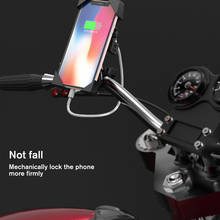 Motorcycle Bicycle Phone Charging Mobile Phone Holder Support Handlebar Rearview Mirror Mount Clip Bracket for Mobile CellPhone 2024 - buy cheap
