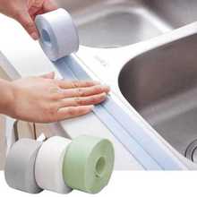 Cinta de sellado autoadhesiva impermeable para baño y cocina, Adhesivo de PVC blanco para ducha, lavabo y pared, 3,2 M 2024 - compra barato