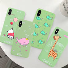 New Cute Whale Dinosaur Giraffe Case for IPhone 7 8 6 6s Plus 11 Pro X XR XS Max Panda Soft TPU Back Cover Animal Phone Case 2024 - buy cheap