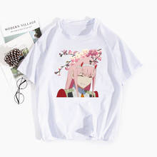 Camiseta con estampado de DARLING In The FRANXX 02 para hombre y mujer, camisa divertida de Anime, moda Harajuku, Zero Two, camiseta para hombre 2024 - compra barato