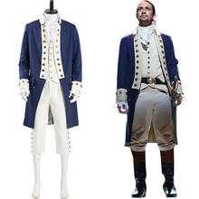 Musical hamilton cosplay alexander hamilton traje casaco adulto uniforme masculino outfit 2024 - compre barato