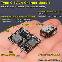 Módulo de placa de carga de batería de iones de litio 2A 5V tipo-c USB 3,7 V 18650, Banco de energía DIY 2024 - compra barato