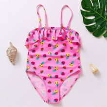 Flamingo Girls Swimwear 1~8Years Children Swimsuit One Piece Girls Swimsuit Kids Bathing suit Beach wear 2024 - buy cheap