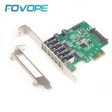 Adaptador usb-e de 6 portas, conversor de placa de expansão pci-e usb pcie pci express 2024 - compre barato