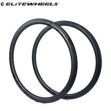 ELITEWHEELS-llanta de freno de disco de carbono 700c, 38mm, UD, acabado mate, 25mm o 27mm de ancho, Tubular Clincher, sin tubo, para juego de ruedas de bicicleta 2024 - compra barato