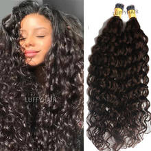 Deep Curly I Tip Hair Extensions For Black Women 1g/s 100 strand Brazilian Remy Human Hair Micro Links Bundles Color 1#/2#/4# 2024 - buy cheap