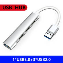 Divisor de Cable USB Hub3.0, adaptador de 4 puertos en 1, extensor OTG para PC, portátil, Macbook Air Pro, Accesorios de ordenador, conector multipuerto 2024 - compra barato
